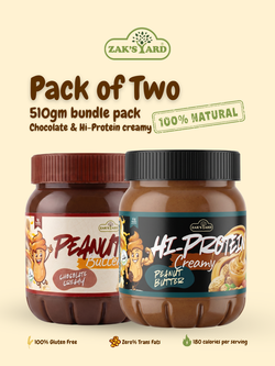 Hi-Protein Peanut Butter Creamy 510 Gm + Chocolate Peanut Butter 510 Gm