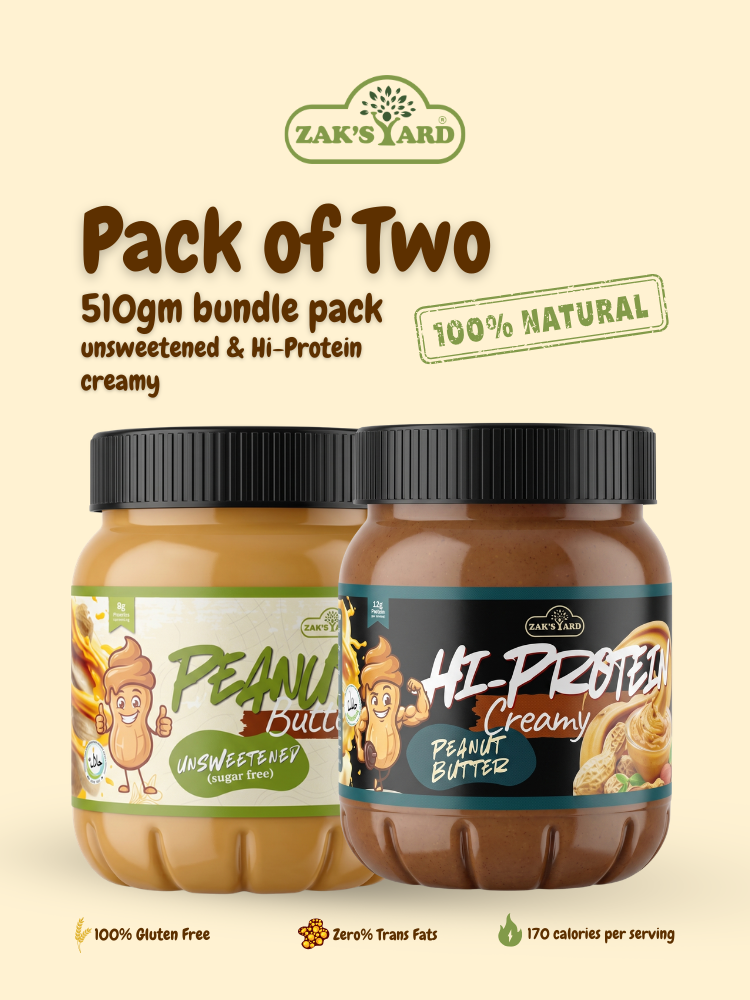 Unsweetened creamy 510 gm + High Protein Peanut Butter (Free Delivery)