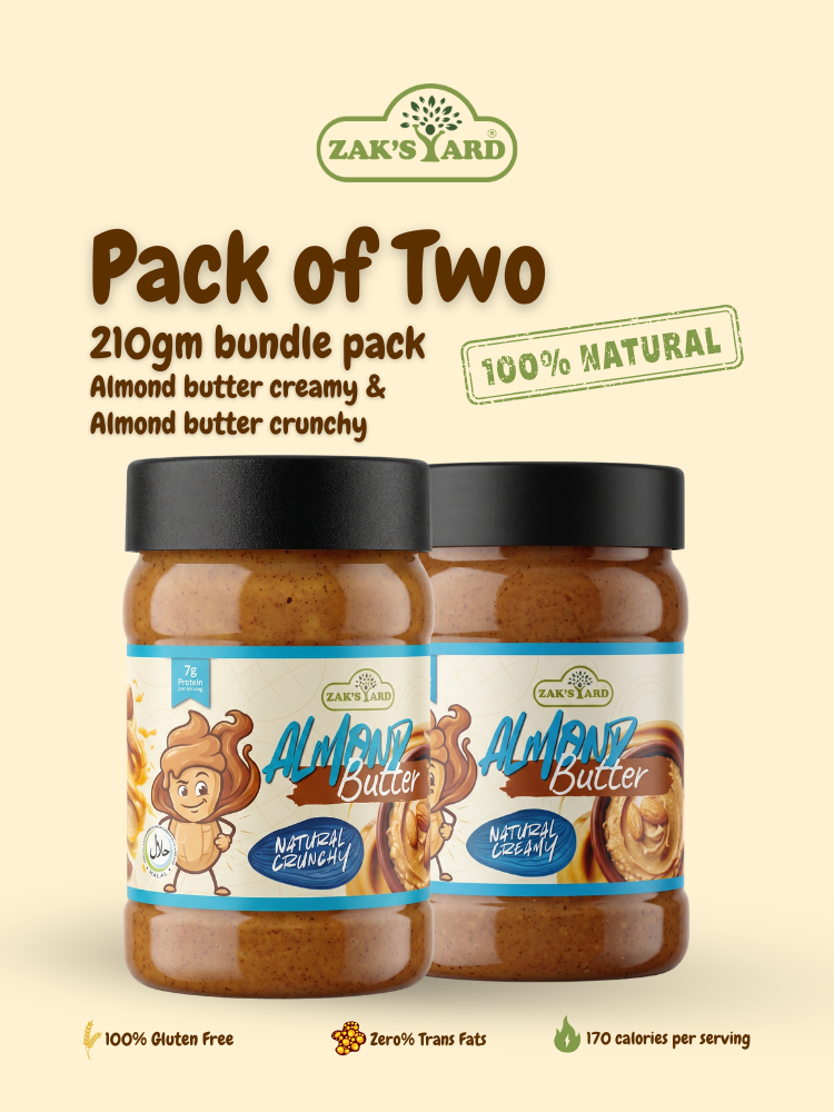 Almond Butter Creamy 210 Gm + Almond Butter Crunchy 210 Gm