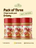 Pack of 3 Natural Creamy Peanut Butter – 340g Each