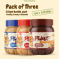 Zak's Yard Special Bundle - Pack of 3 (510g Each) Creamy, Crunchy & Chocolate Peanut Butter | Family Pack, Free Delivery