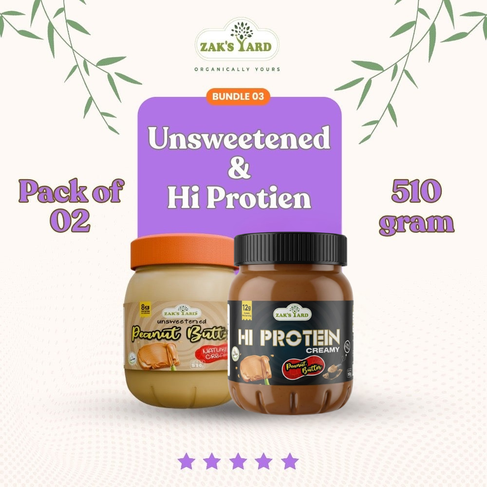 Unsweetened creamy 510 gm + High Protein Peanut Butter (Free Delivery)