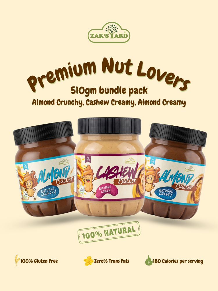 Almond Creamy + Almond Crunchy + Cashew Creamy