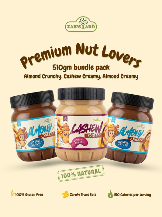 Almond Creamy + Almond Crunchy + Cashew Creamy
