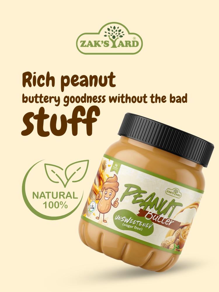 Zak's Yard Natural Unsweetened Peanut Butter