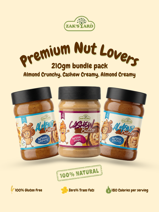 Almond Creamy + Almond Crunchy + Cashew Creamy