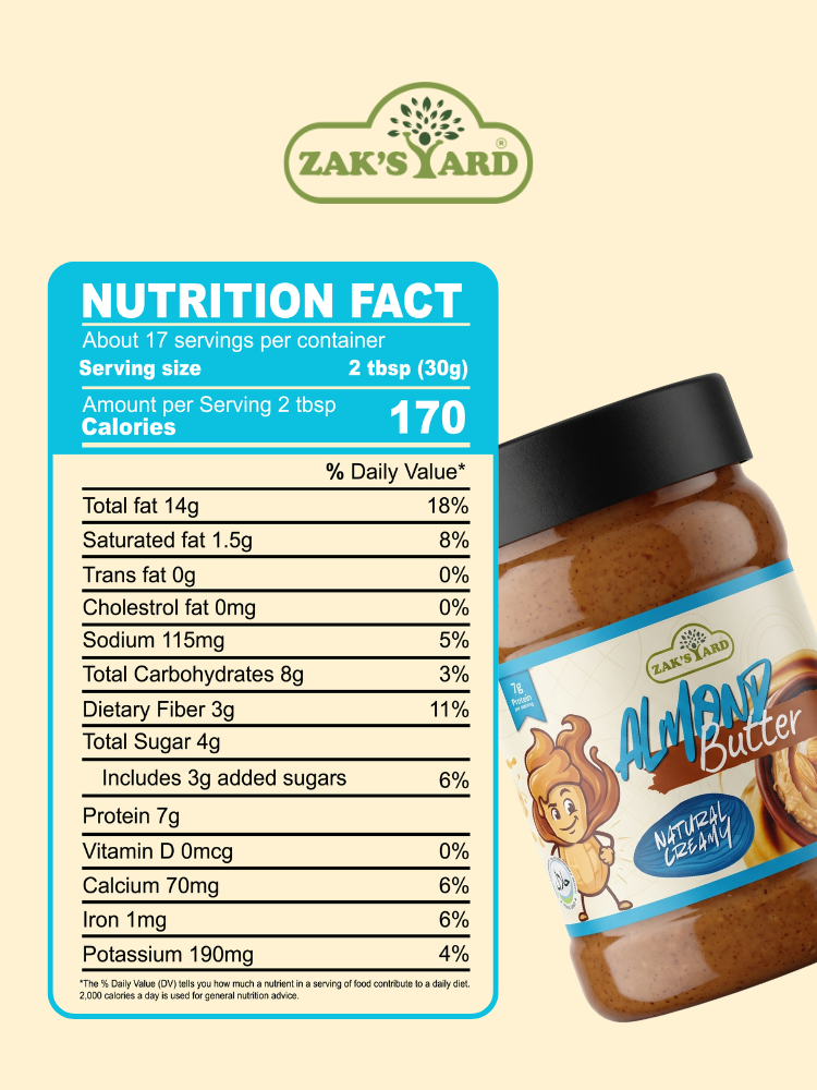 Zak's Yard Premium Almond Butter