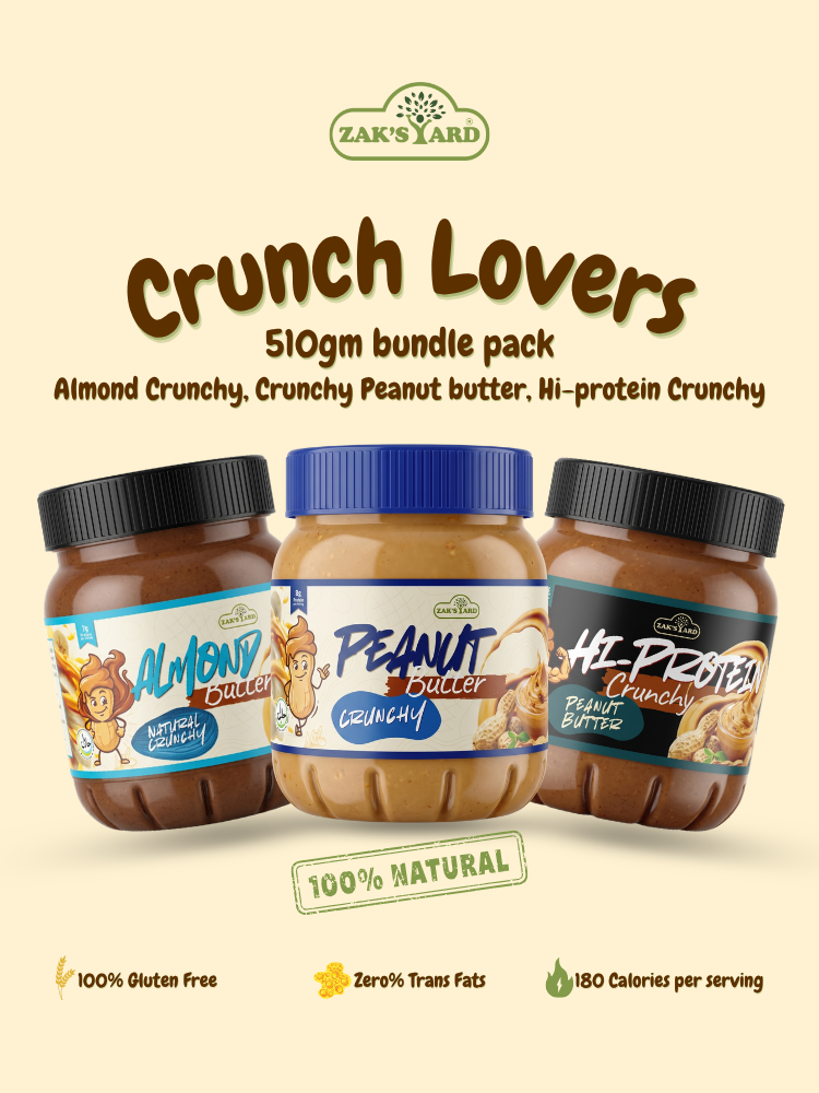 Natural Crunchy + Almond Crunchy + Chocolate PB