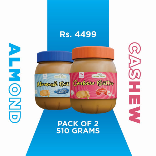 Almond Butter Crunchy 510 Gm + Premium Cashew Butter 510 Gm