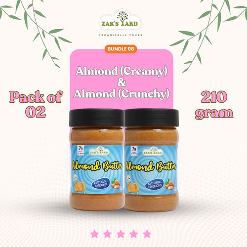 Almond Butter Creamy 210 Gm + Almond Butter Crunchy 210 Gm