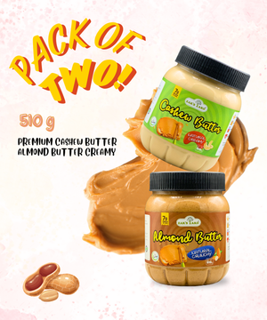 Almond Butter Crunchy 510 gm + Premium Cashew Butter 510 gm