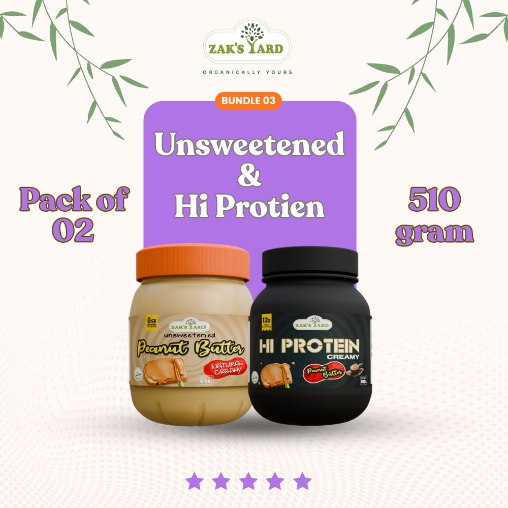 Unsweetened creamy 510 gm + High Protein Peanut Butter (Free Delivery)