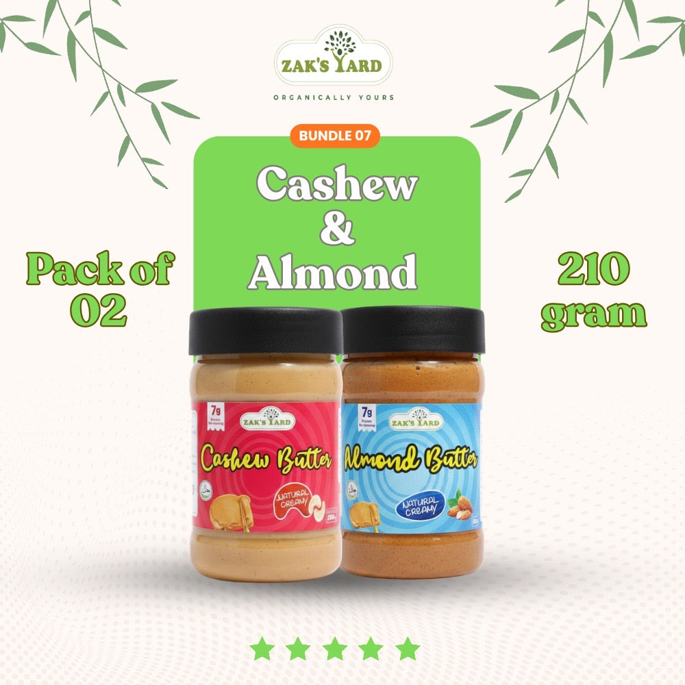 Almond Butter Creamy 210 Gm + Premium Cashew Butter 210 Gm