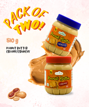 Natural Peanut Creamy 510 gm + Natural Peanut Butter Crunchy 510 gm