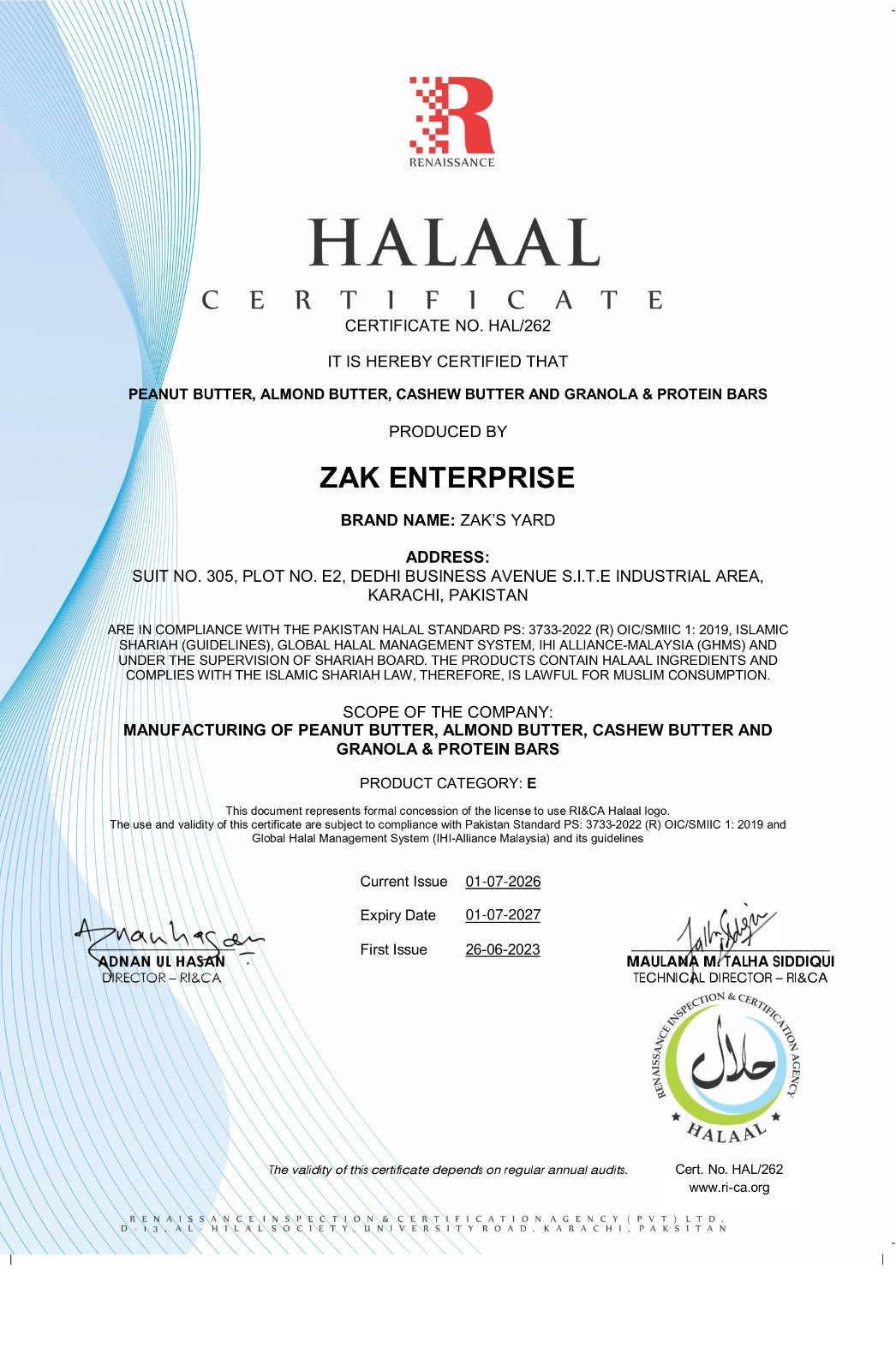 Halal Certificate — PS 3733:2022