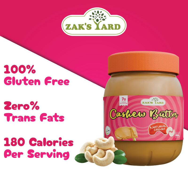 100% Organic Natural Creamy Cashew Butter
