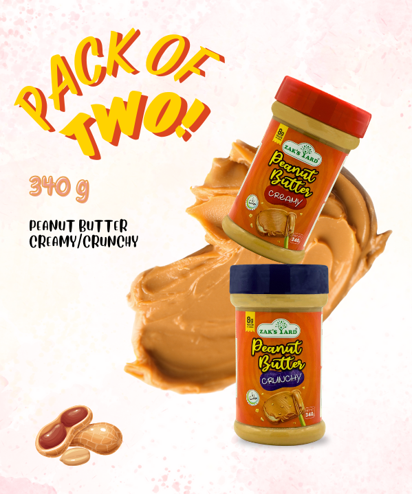 Natural Peanut Butter Creamy 340 gm + Natural Peanut Butter Crunchy 340 gm